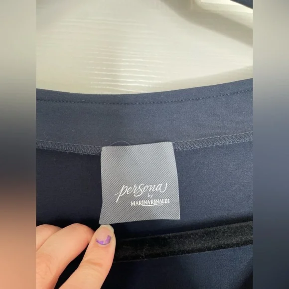 Persona by Marina Rinaldi Navy V-Neck Midi Dress XL - Picture 5 of 14